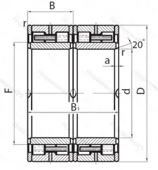 Подшипник  4627/630 размер 630x850x265 от производителя  ЕПК