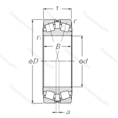 Подшипник роликовый радиально-упорный 323044E 1