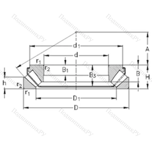 Подшипник роликовый упорно-радиальный 29426-EJ от производителя  NKE