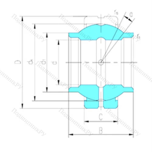 Подшипник скольжения сферический GEEM 30ES-2RS