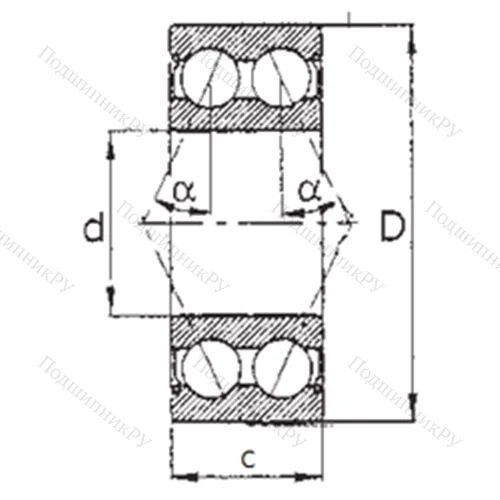 Подшипник шариковый радиально-упорный 5303ZZ от производителя  FBJ Подшипник шариковый радиально-упорный 5303ZZ от производителя  FBJ