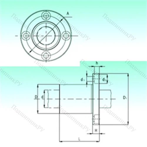 Подшипник шариковый линейный KBF 08-PP от производителя  NBS