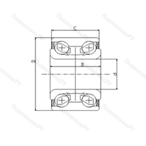 Подшипник шариковый радиально-упорный IJ 131030 от производителя  ILJIN