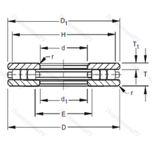 Подшипник роликовый упорный 140TP 160 от производителя  TIMKEN