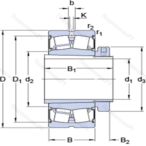 Сферические роликоподшипники на закрепительной втулке BS 2-2224-2CS 5K/VT 143 + H 2324 EH
