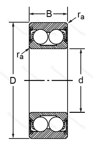 Радиально-упорный шариковый подшипник 3056305 2RS (3305 A 2RSTN) в Уфе