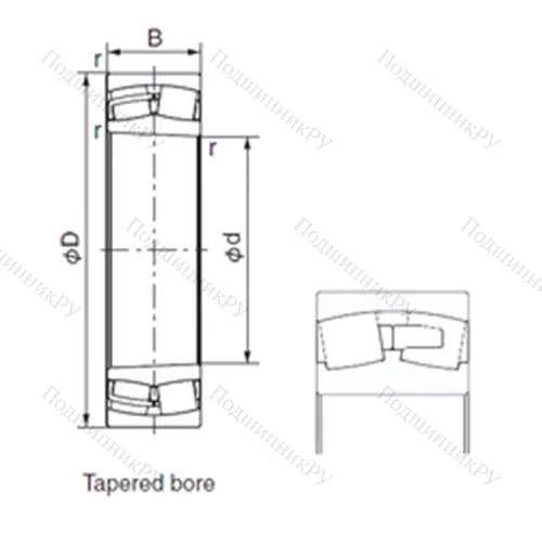 Подшипник роликовый радиальный 23096EK