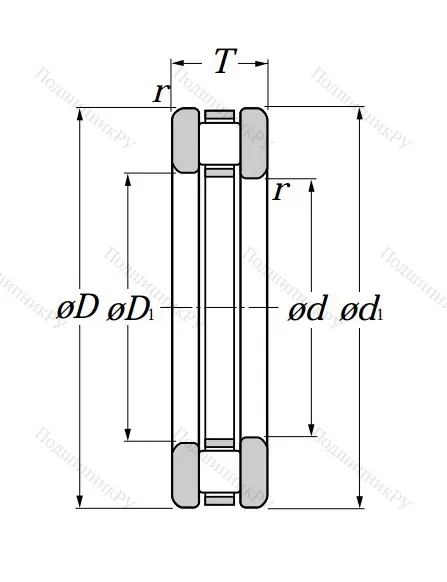 Упорный роликовый подшипник 81113 T 2
