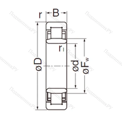 Подшипник роликовый радиальный NU 310EG