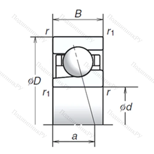 Подшипник шариковый радиально-упорный 20BGR 02X