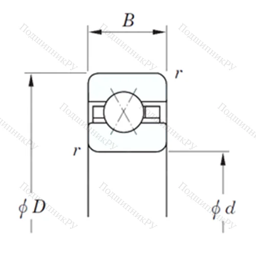 Подшипник шариковый радиально-упорный KFX 080