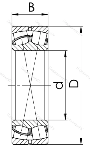 Сферический роликовый подшипник 53510 Н (22210 CW 33) в Уфе