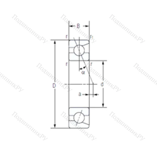 Подшипник шариковый радиально-упорный 7215AC от производителя  NACHI