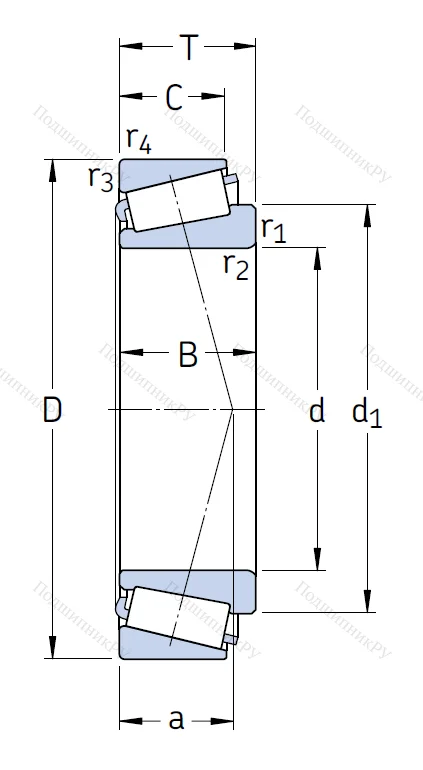 Конический роликовый подшипник 32206 J 2/Q от производителя  SKF