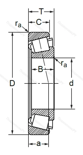 Конический роликовый подшипник 7312 (30312) в Уфе