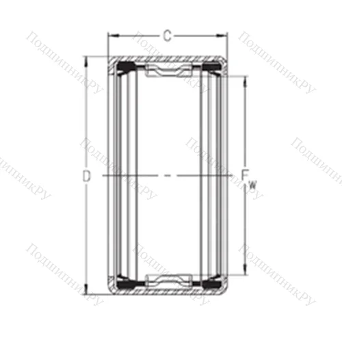 Подшипник игольчатый радиальный SCE 1214PPR