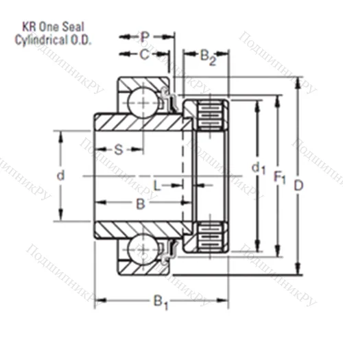 Подшипник шариковый радиальный 1103KR