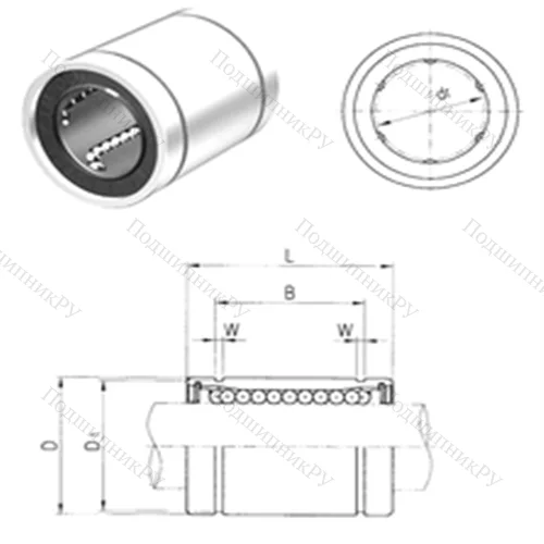 Подшипник шариковый линейный LME 30 от производителя  Samick