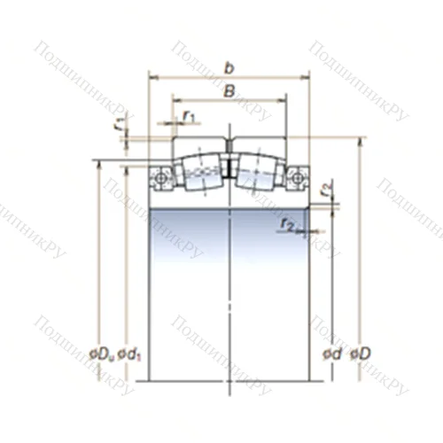 Подшипник роликовый радиальный самоцентрирующийся 900SLPT 1251