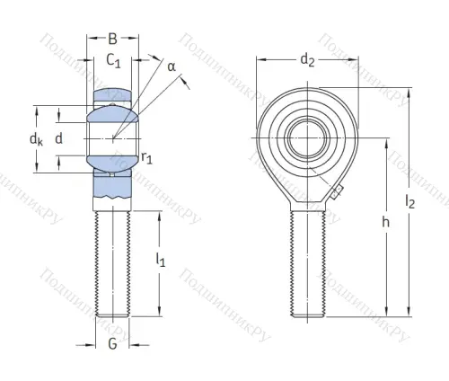 Наконечник штока с внешней резьбой SAKAC 12 M в Уфе