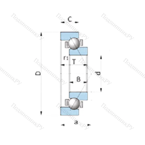 Подшипник шариковый радиально-упорный SF 4820PX 1 от производителя  NTN Подшипник шариковый радиально-упорный SF 4820PX 1 от производителя  NTN