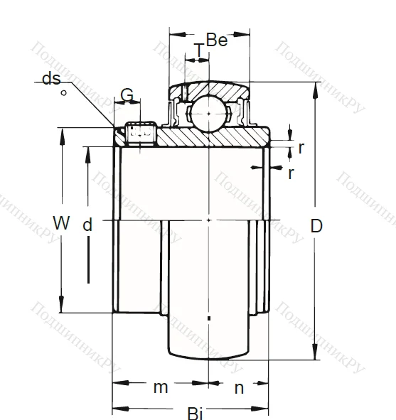 Корпусный подшипник UC 205-16 (ASAHI) в Уфе