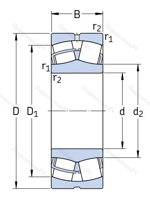 Сферический роликовый подшипник 24030 CC/W 33 от производителя  SKF
