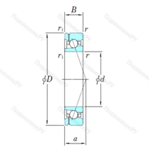 Подшипник шариковый радиально-упорный 3NCHAF 007CA