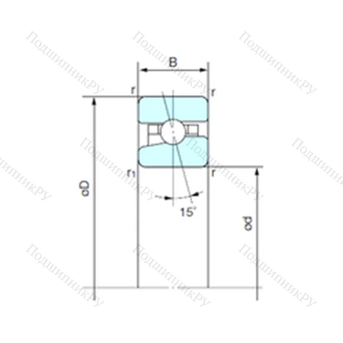 Подшипник шариковый радиально-упорный BNH 028