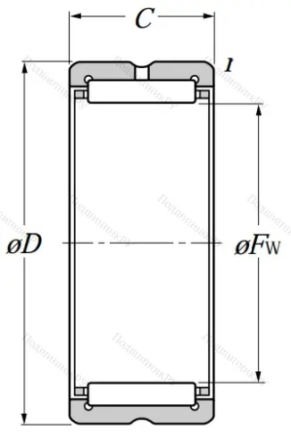 Игольчатый подшипник NK 37/30 R от производителя  NTN