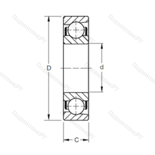 Подшипник шариковый радиальный 128WI