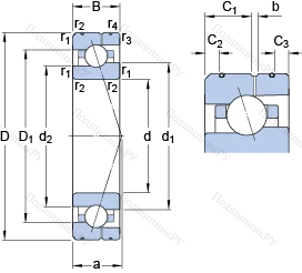 Подшипник 7007 CE/P 4AL в Уфе
