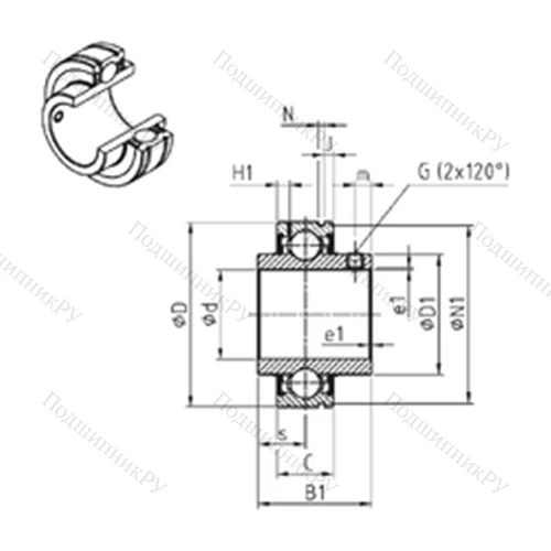 Подшипник шариковый радиальный CUC 205