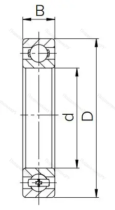 Шариковый однорядный подшипник 1000800 (61800 T) в Уфе