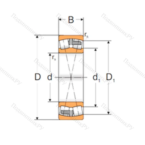 Подшипник роликовый радиальный самоцентрирующийся 22208 MA от производителя  MPZ
