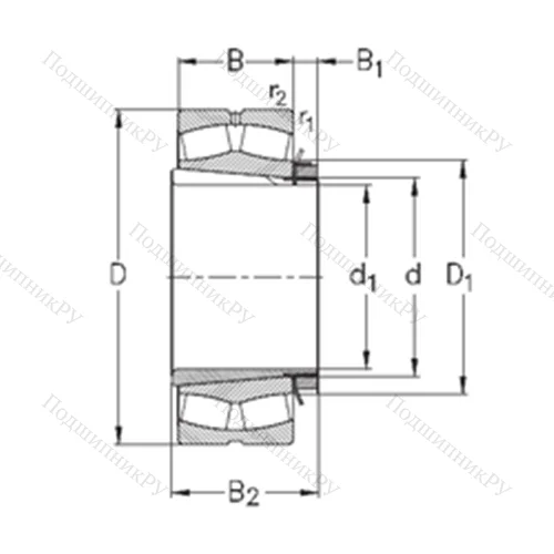 Подшипник роликовый радиальный самоцентрирующийся 23296-K-MB-W 33+OH 3296-H от производителя  NKE