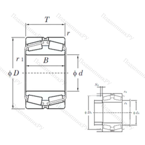 Подшипник роликовый радиально-упорный 45230