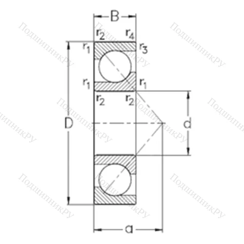 Подшипник шариковый радиально-упорный 7205-BECB-TVP