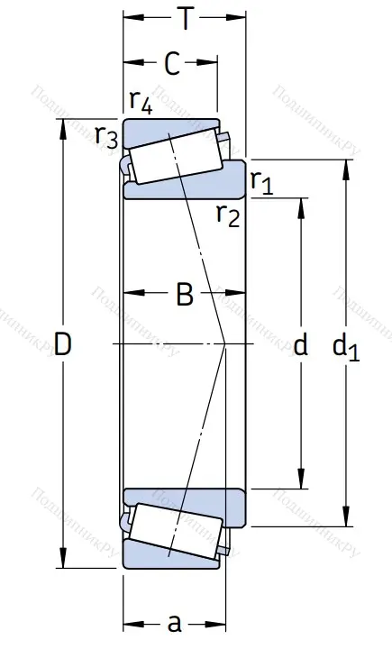 Конический роликовый подшипник 31320 X от производителя  SKF
