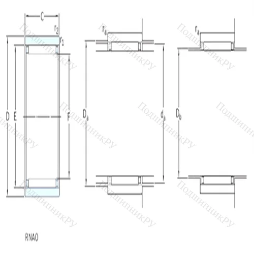 Подшипник игольчатый радиальный RNAO 30x40x17
