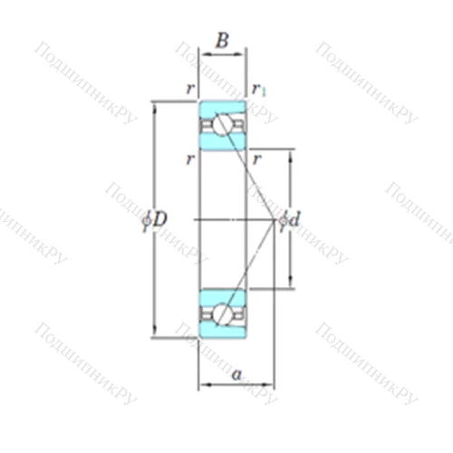 Подшипник шариковый радиально-упорный HAR 008