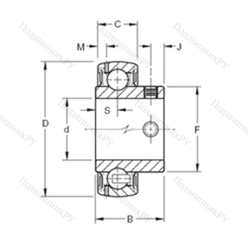 Подшипник шариковый радиальный GYA 110RRB