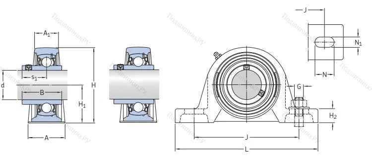 Подшипниковый узел SY 60 TR в Уфе
