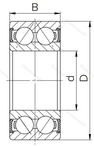 Радиально-упорный шариковый подшипник 3056215 2RS (3215 A 2RSTN) в Уфе