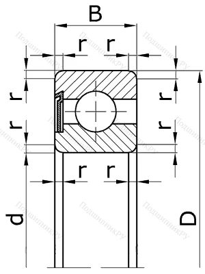 Шариковый однорядный подшипник 60207 (6207 Z) в Уфе