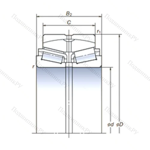 Подшипник роликовый радиально-упорный самоцентрирующийся AR 100-42