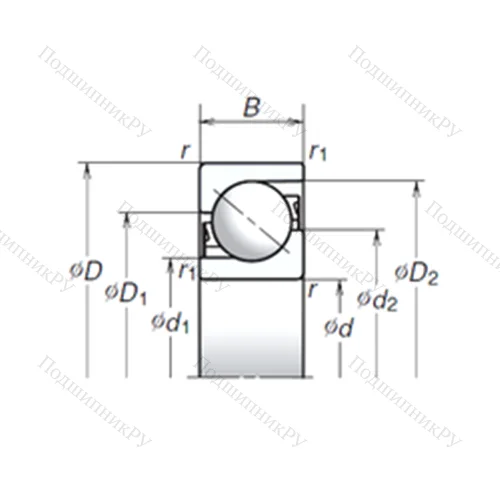 Подшипник шариковый упорно-радиальный 40TAC 03AT 85 от производителя  NSK