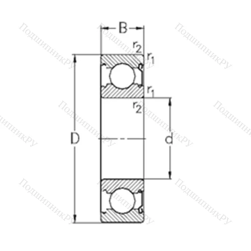 Подшипник шариковый радиальный 6318-Z
