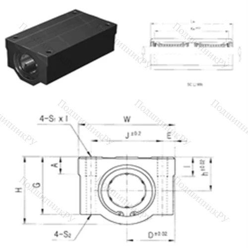 Подшипник шариковый линейный SC 30WN-B от производителя  Samick