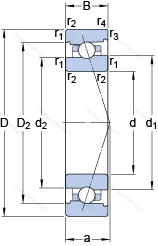Подшипник 71920 ACB/P 4A